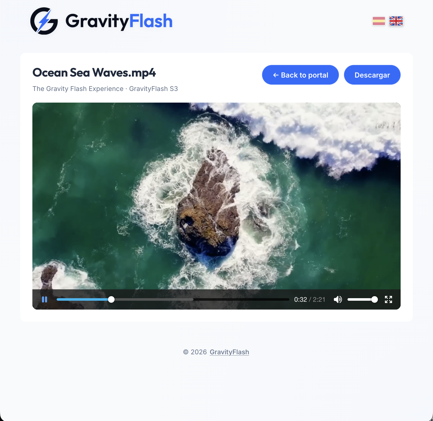 Multimedia Player in GravityFlash